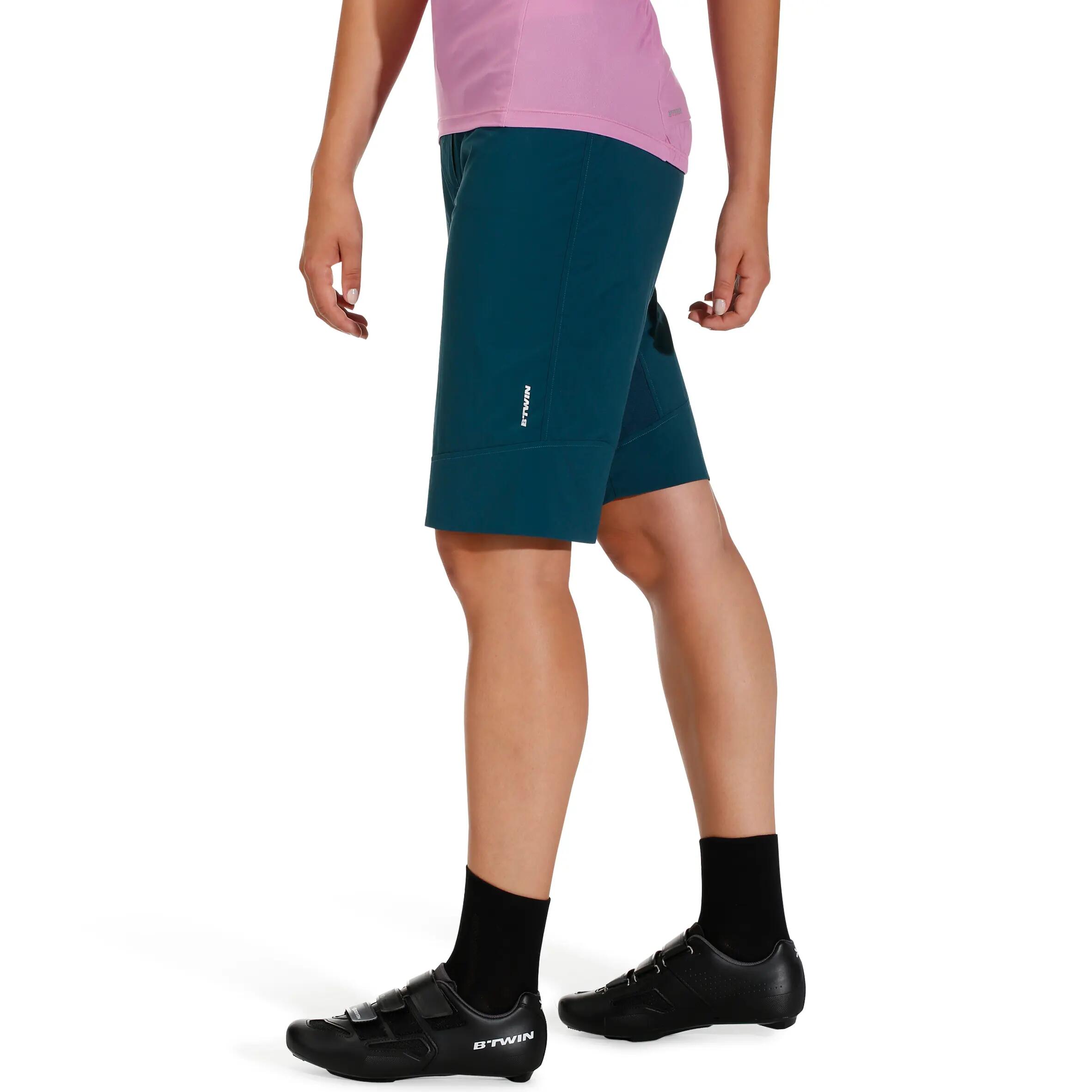 500 Women's Mountain Bike Shorts - Blue 6/12