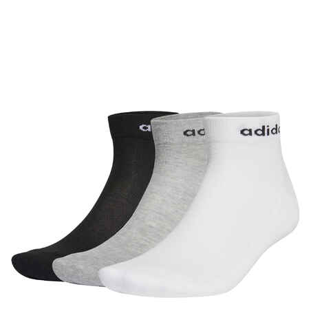 Mid Sports Socks Tri-Pack - Black/White/Grey