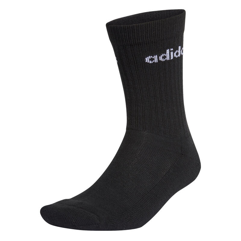 CHAUSSETTES DE SPORT HAUTES ADIDAS NOIR LOT DE 3