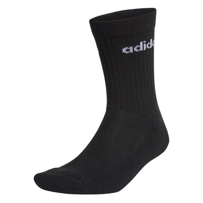 Calcetines Deportivos Altos Tenis Pack de 3 Adidas Adulto Negro