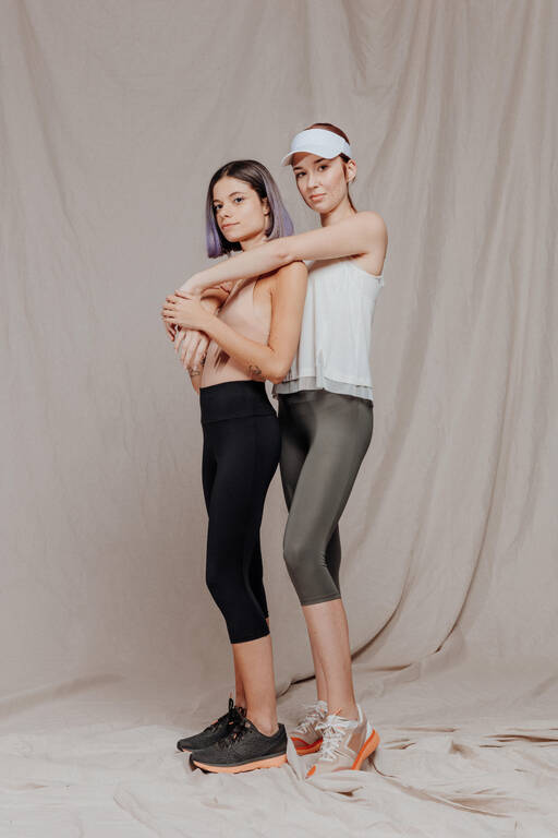 Women's sort running leggings Support - khaki