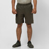 Men's Recycled Polyester Gym Shorts with Zip Pockets - Khaki Print
