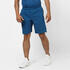 Men Sports Gym Shorts   Polyester With Zip Pockets - Plain Blue