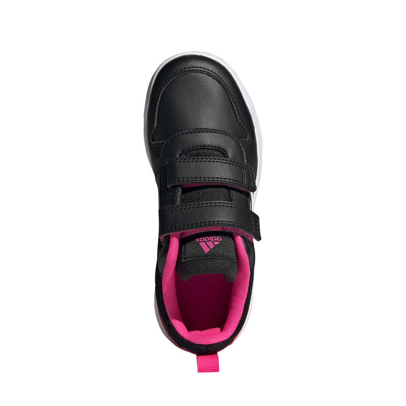 Baskets à scratch enfant - ADIDAS TENSAUR noir/rose