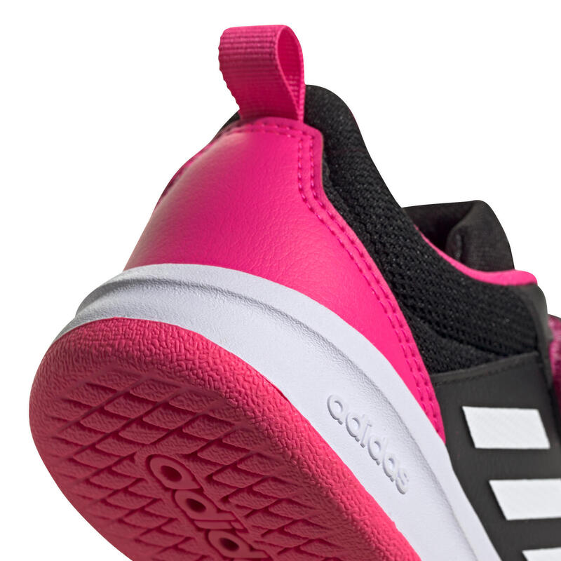 Baskets à scratch enfant - ADIDAS TENSAUR noir/rose