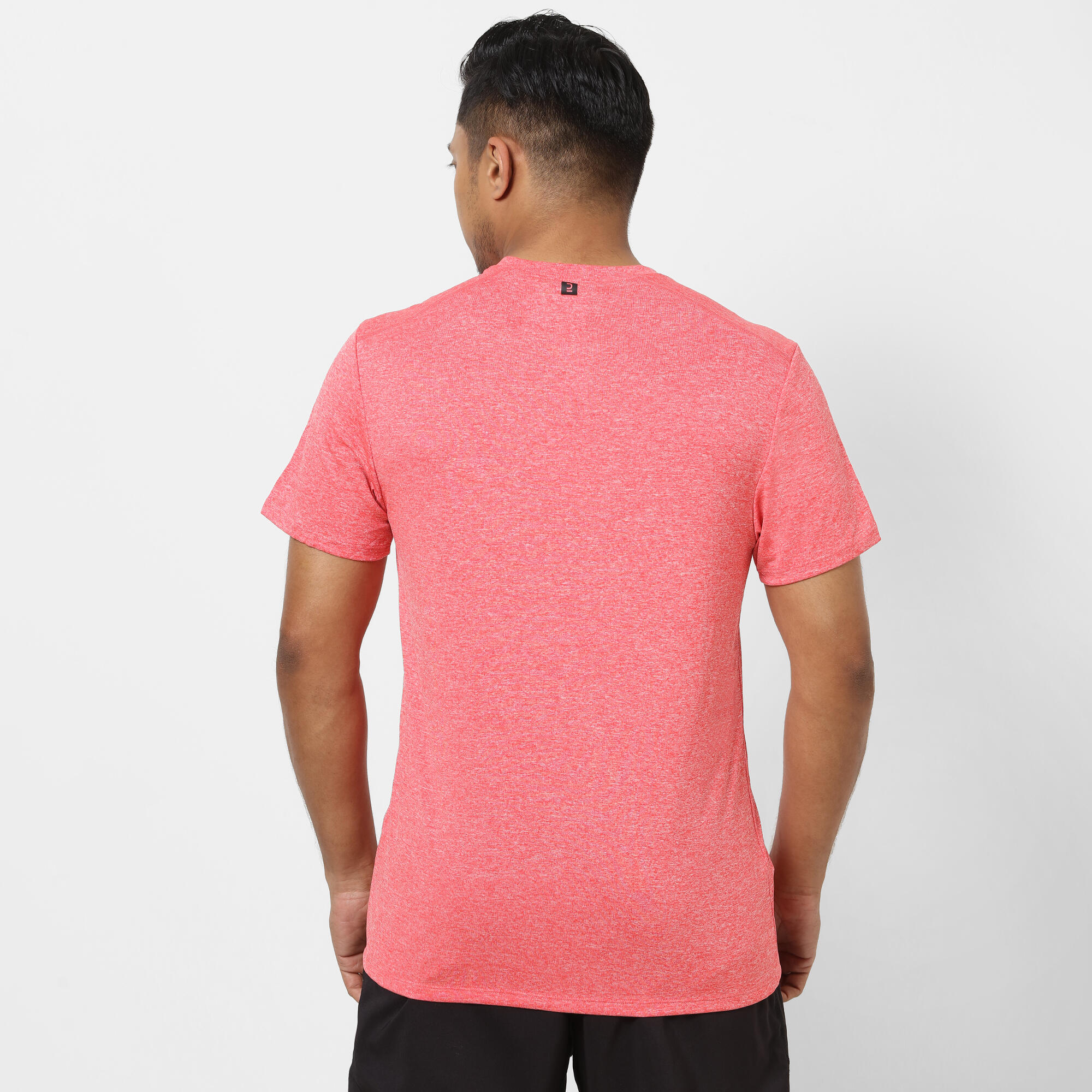 Men's Crew Neck Breathable Essential Fitness T-Shirt - Light Red Marl 11/22
