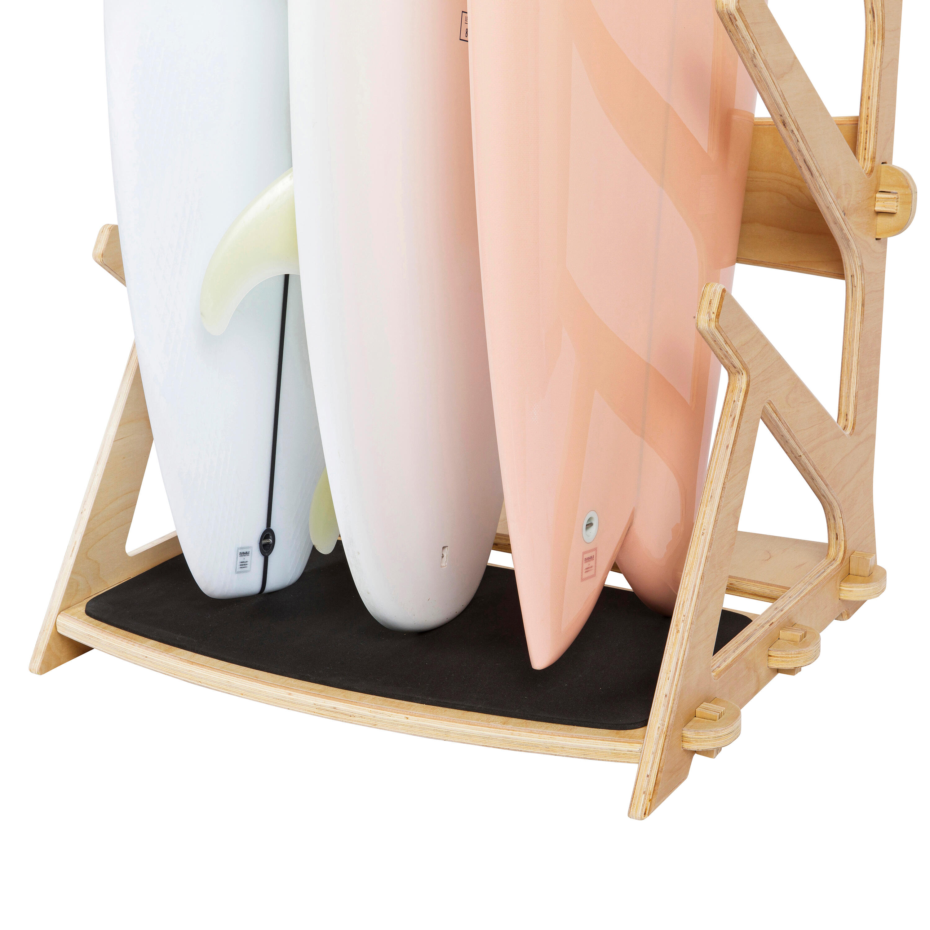 Free-standing SURFBOARD RACK for 3 boards store vertically or horizontally 4/13