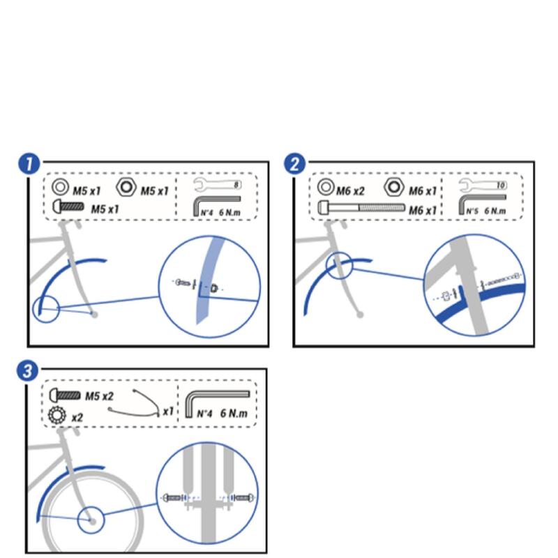 Fietsspatbord 20 inch wit (verkocht per paar, zonder schroeven)