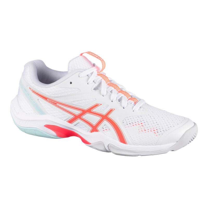 Chaussures de BADMINTON, SQUASH et SPORTS INDOOR GEL-BLADE 8 WHITE/SUNRISE RED