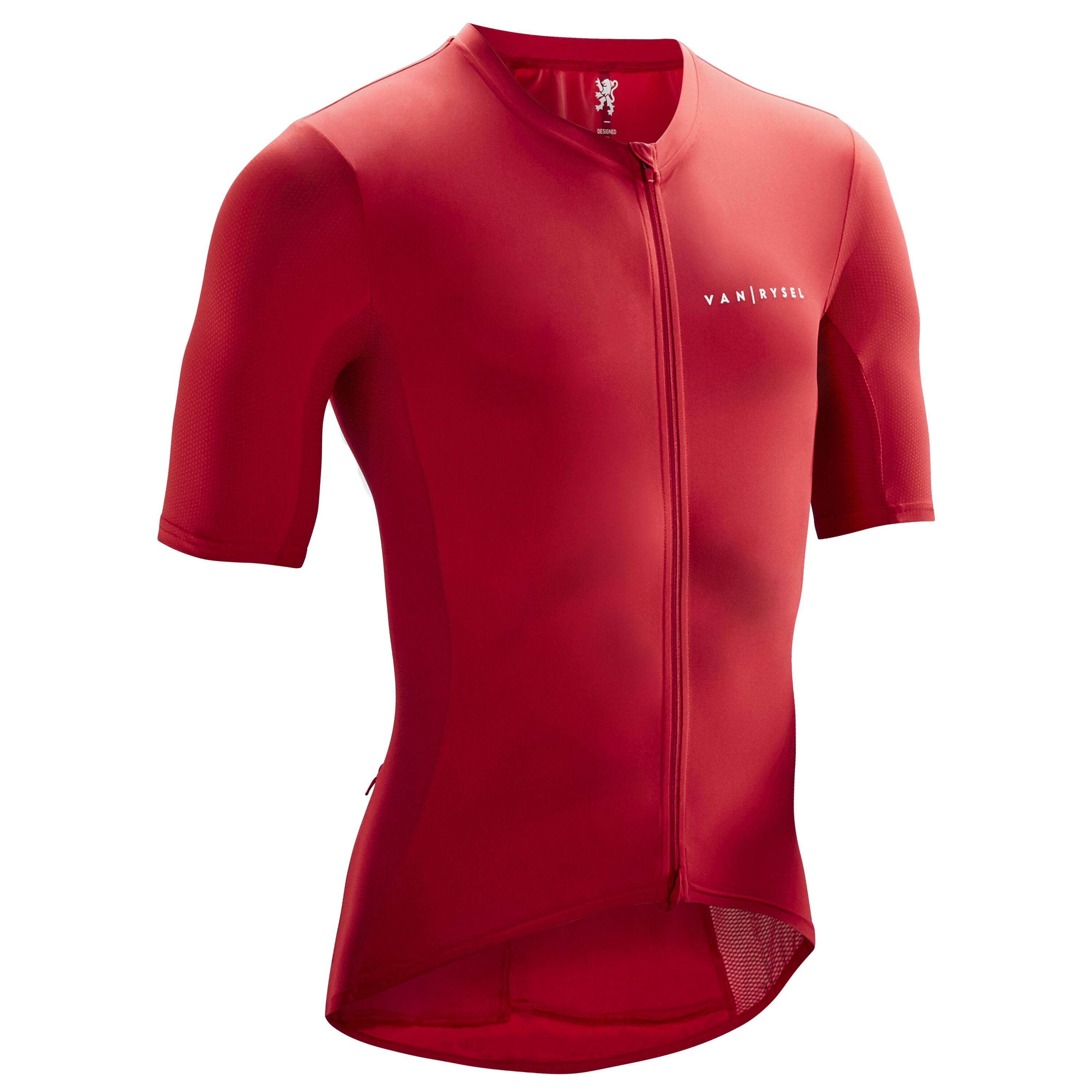 VAN RYSEL Men's Short-Sleeved Road Cycling Summer Jersey Neo Racer - Red