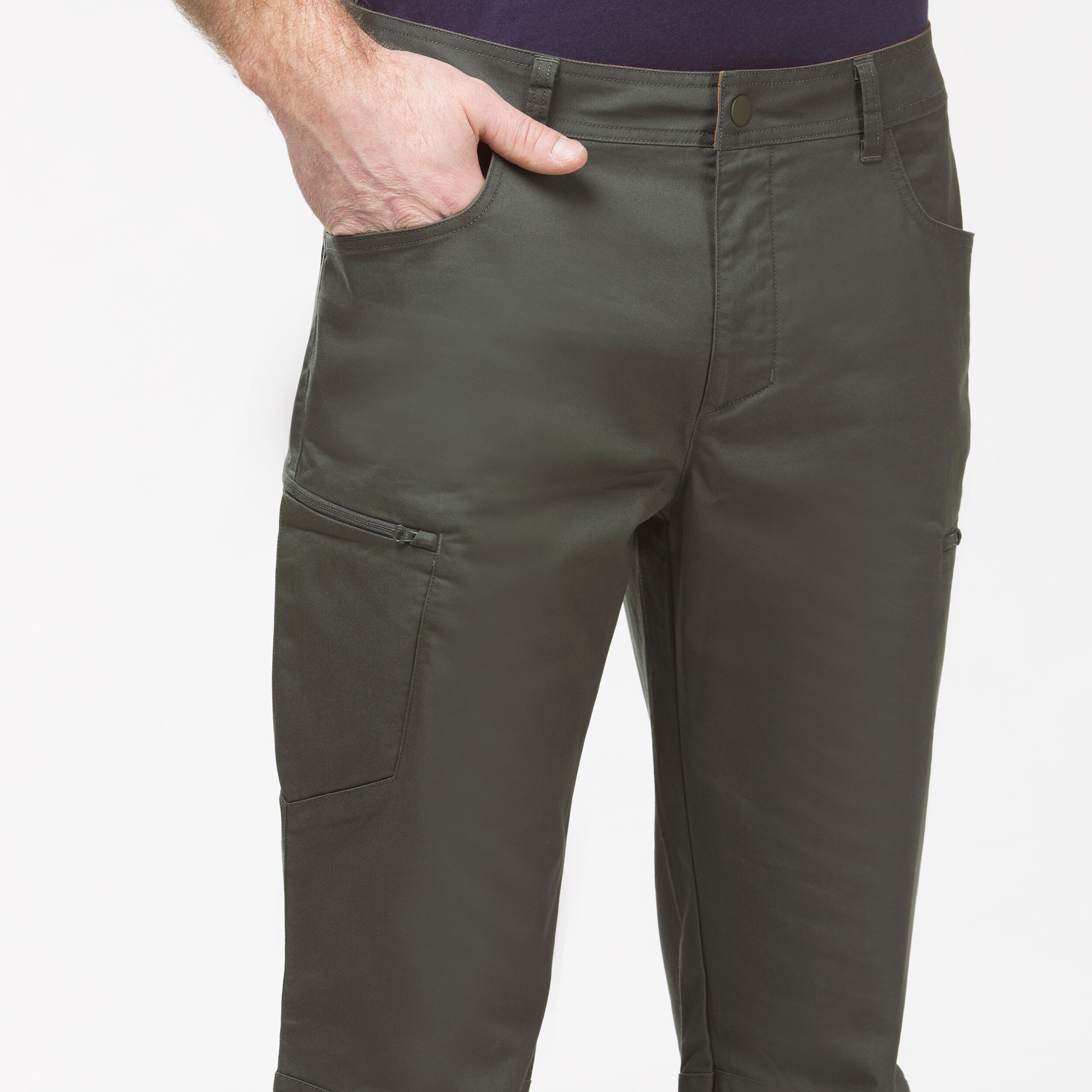 Men's NH500 Regular off-road hiking trousers 6/9