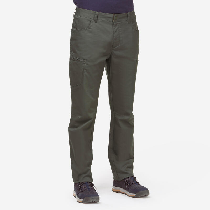 Pantaloni montagna uomo NH500 REGULAR verde oliva