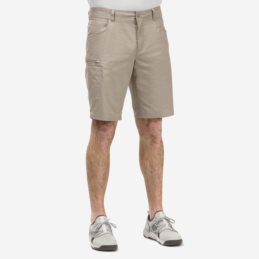 SHORTS SENDERISMO - NH500 REGULAR - HOMBRE GRIS