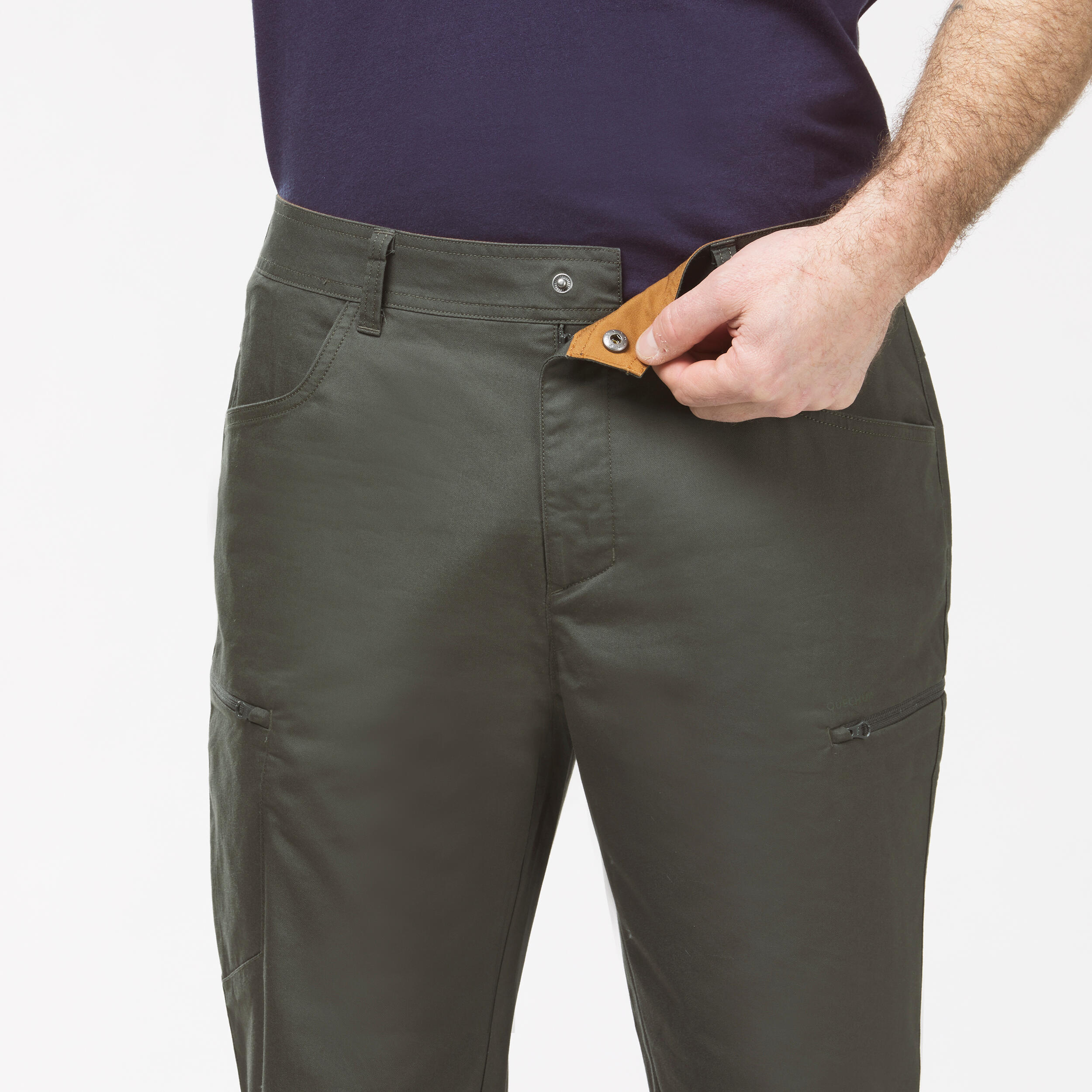 Men's NH500 Regular off-road hiking trousers 7/9