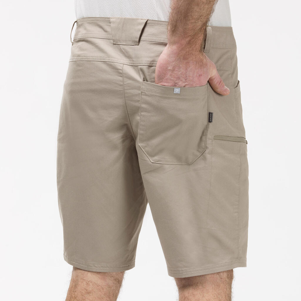 SHORTS SENDERISMO - NH500 REGULAR - HOMBRE GRIS