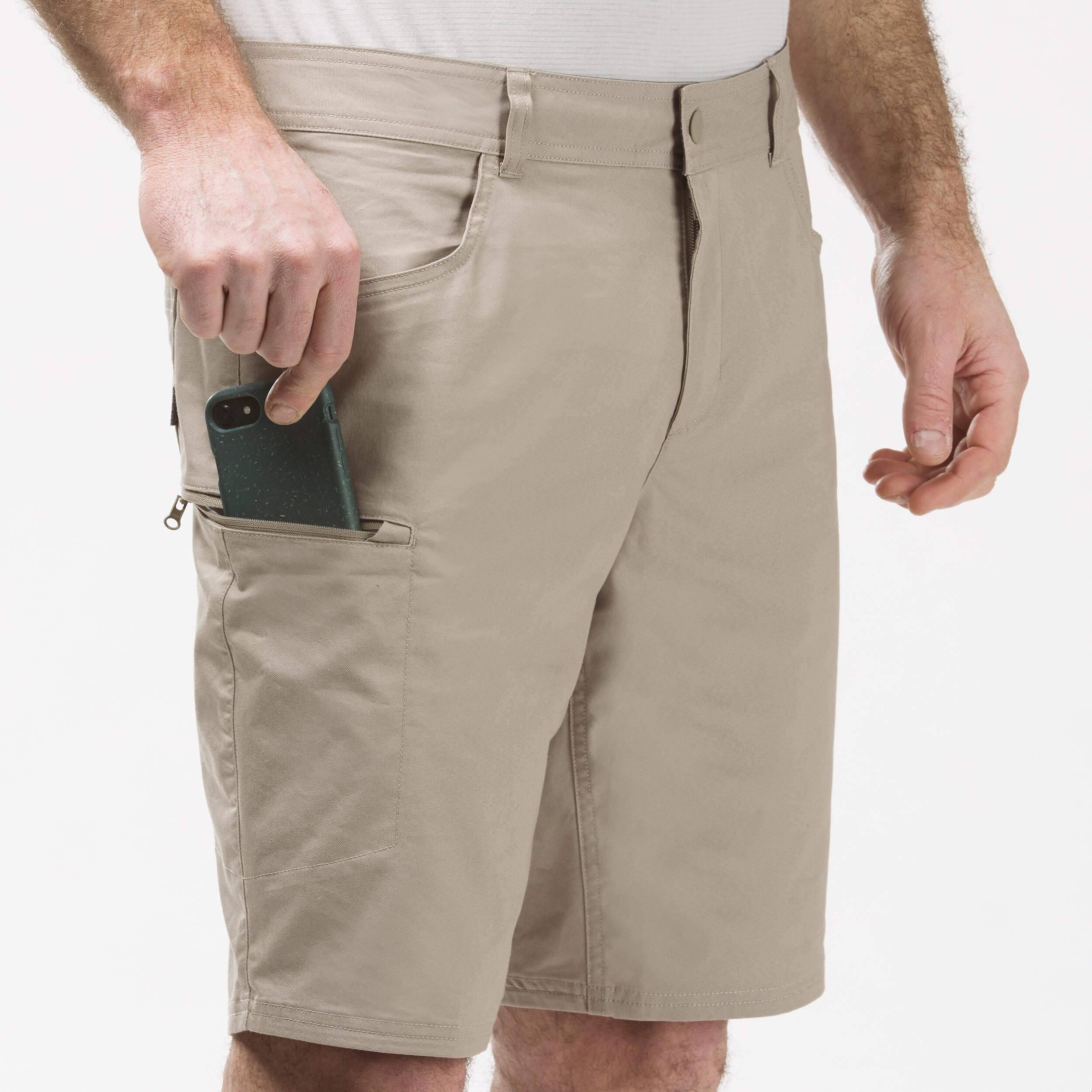 Men’s Hiking Shorts - NH 500 Beige - QUECHUA