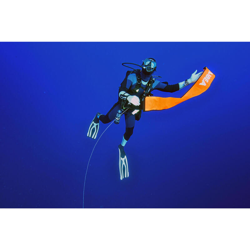 Parachute de plongée SCD Orange avec lest 140 grammes