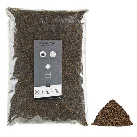 Vreča kuhanih konopljinih semen za krapolov (5 kg)