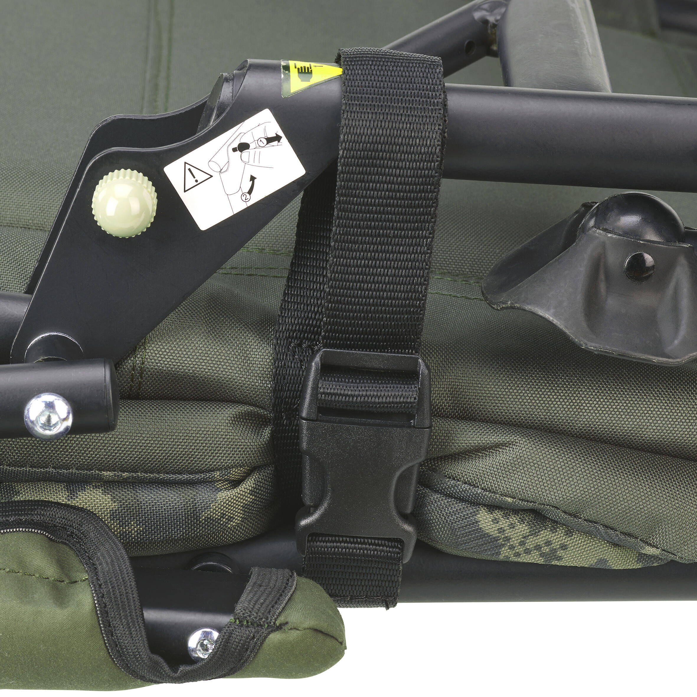 Carp Fishing Levelchair 900 Compact and Foldable Supports up to 110 Kg - Green -  5