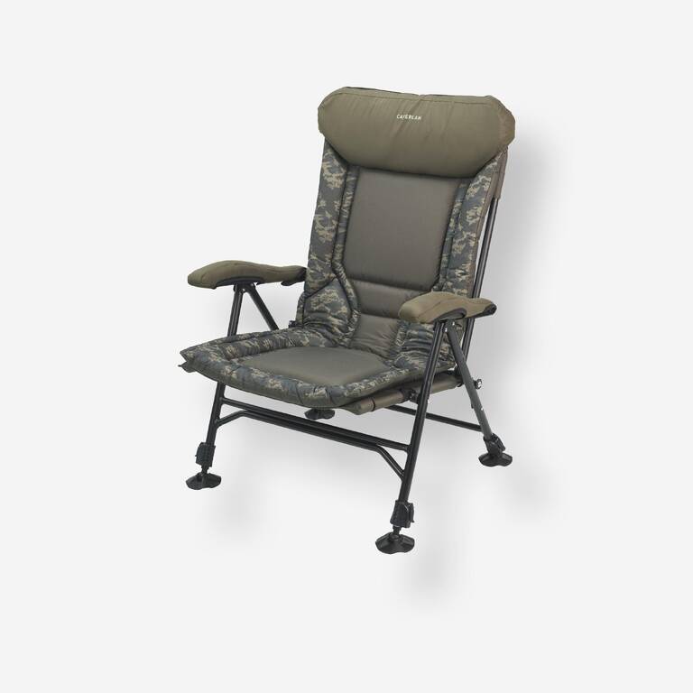 Camping Bed Chair Foldable Morphoz - Camo green