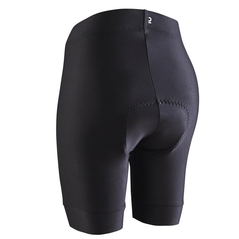 Culotte ciclismo corto sin tirantes mujer Essential negro