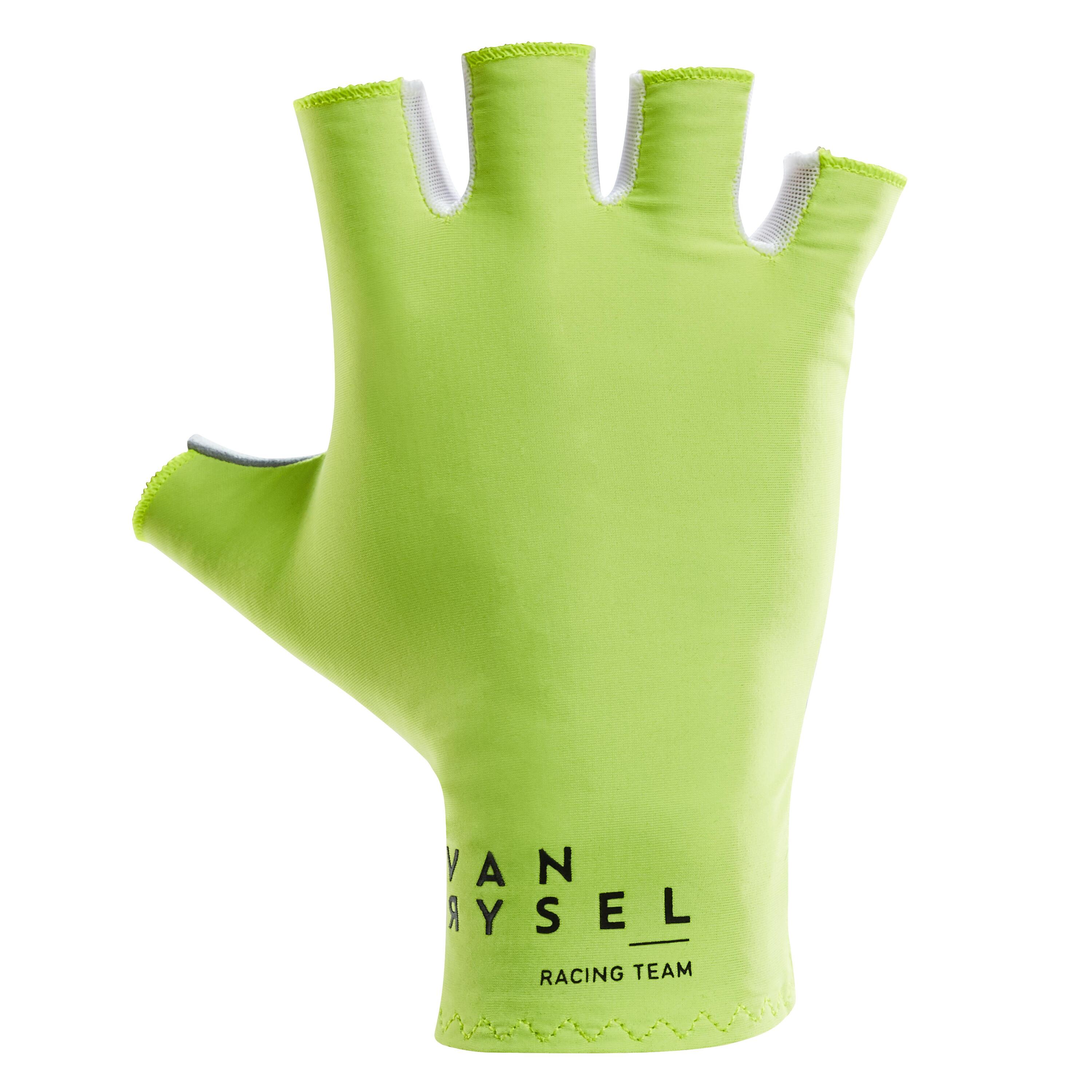 Road Cycling Gloves 900 Race - Neon Yellow 1/4