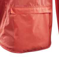 Women's Cycling Rainproof Jacket 100 - Coral