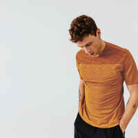 Men's Running Breathable and Ventilated T-Shirt Dry+ Breath - brown ochre