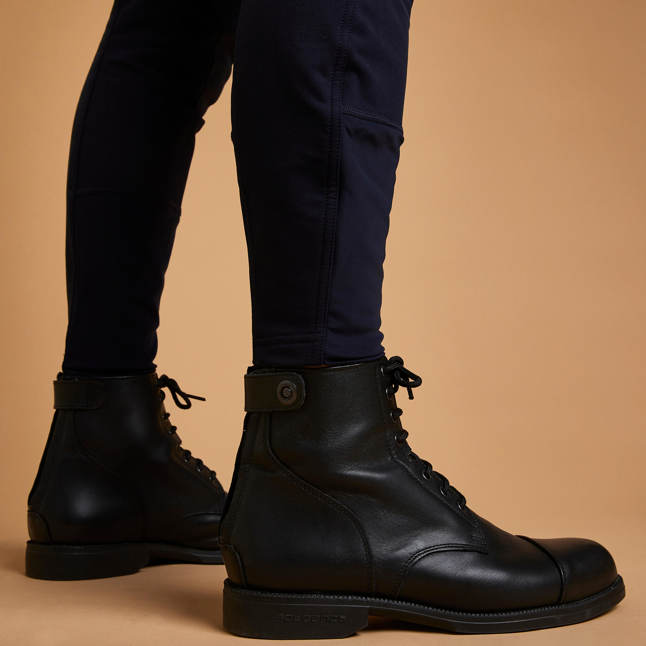 Бриджи мужские с коленной замшевой леей 500 FOUGANZA