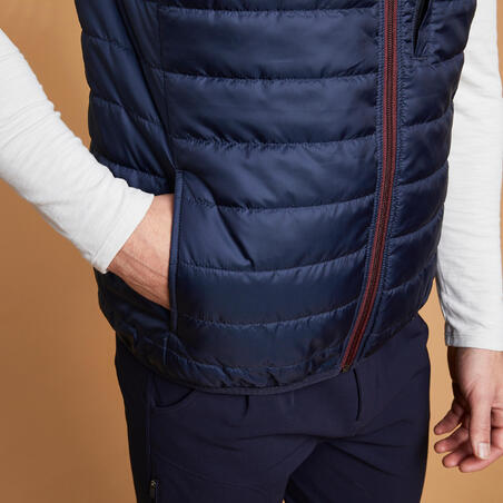 gilet zippé homme bleu marine