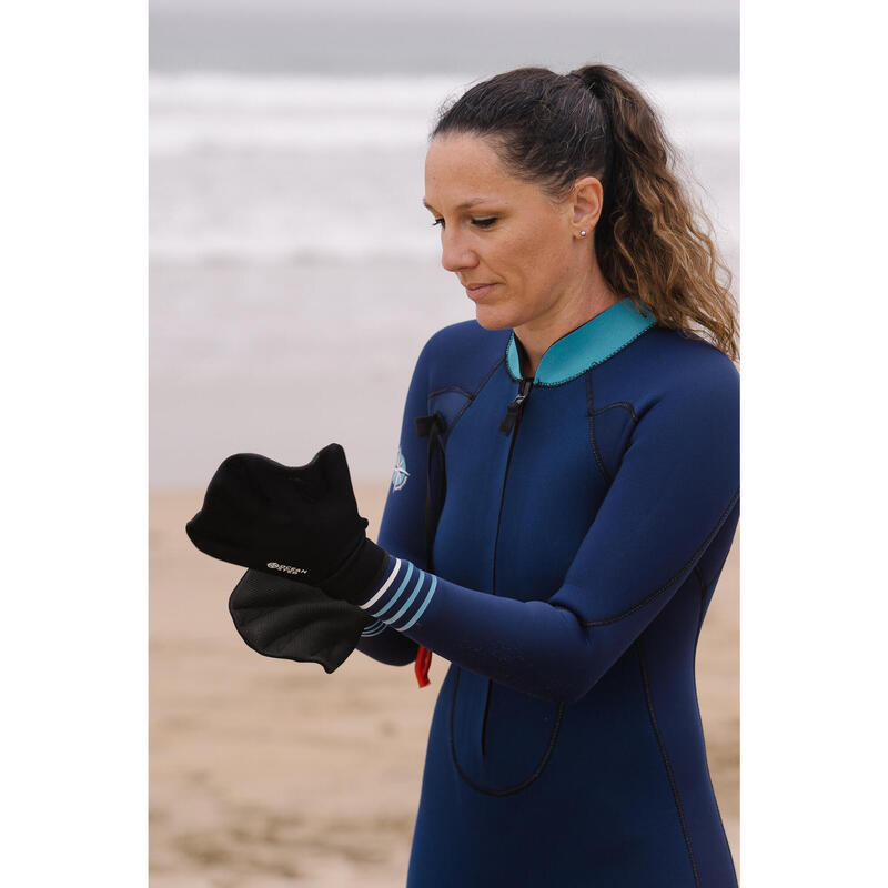 Gants Palmés Néoprène 2mm Longe Côte OCEAN STEP noir