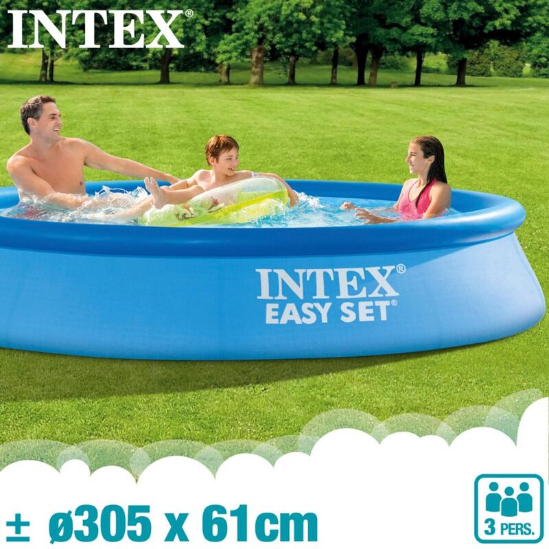 PISCINA HINCHABLE DESMONTABLE REDONDA INTEX CON BOMBA Y FILTRO 305X61cm