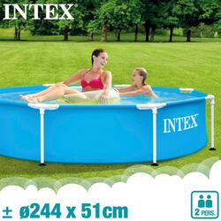 PISCINA DESMONTABLE FAMILIAR REDONDA INTEX 244x51cm 1828L
