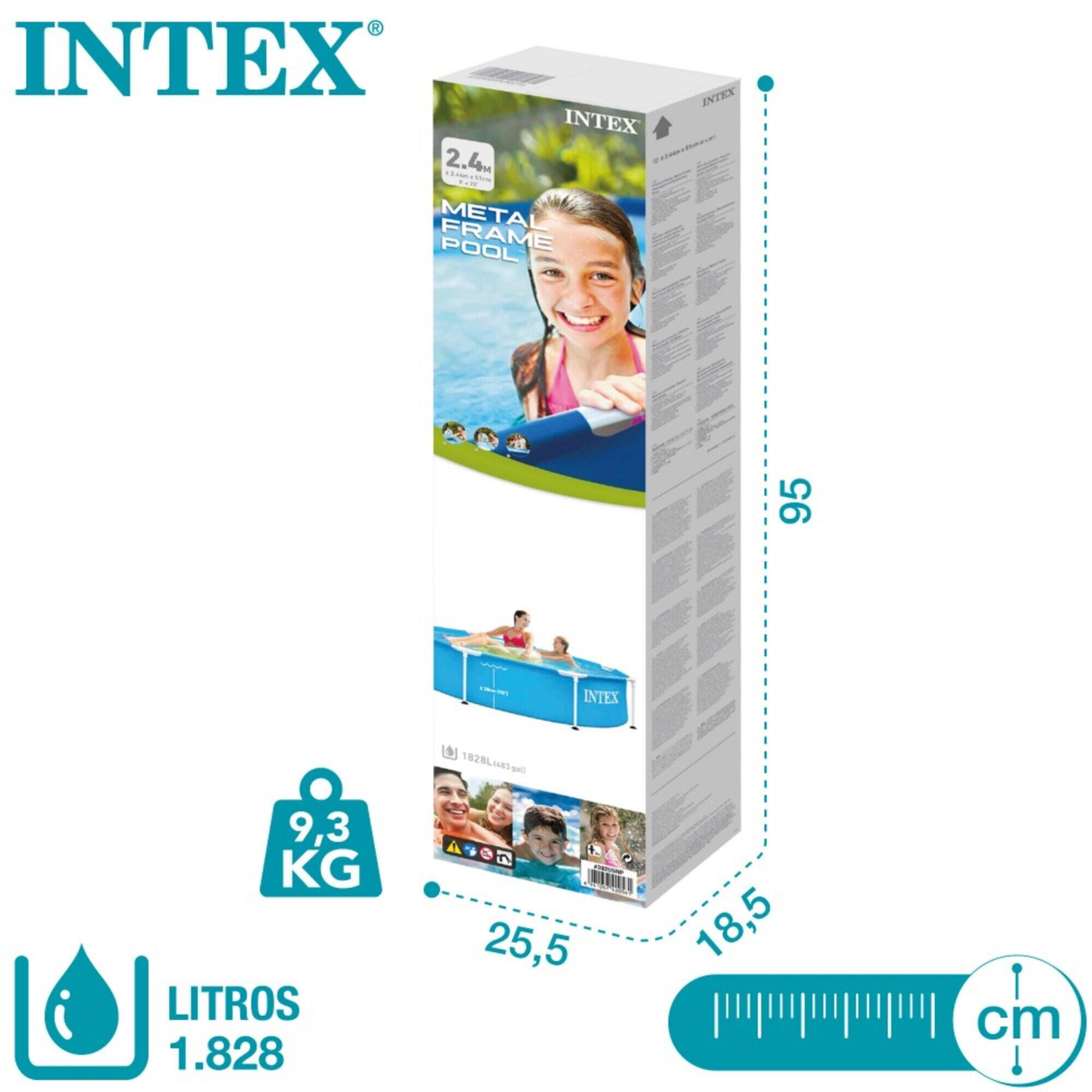 PISCINA DESMONTABLE FAMILIAR REDONDA INTEX 244x51cm 1828L - CD 3/5