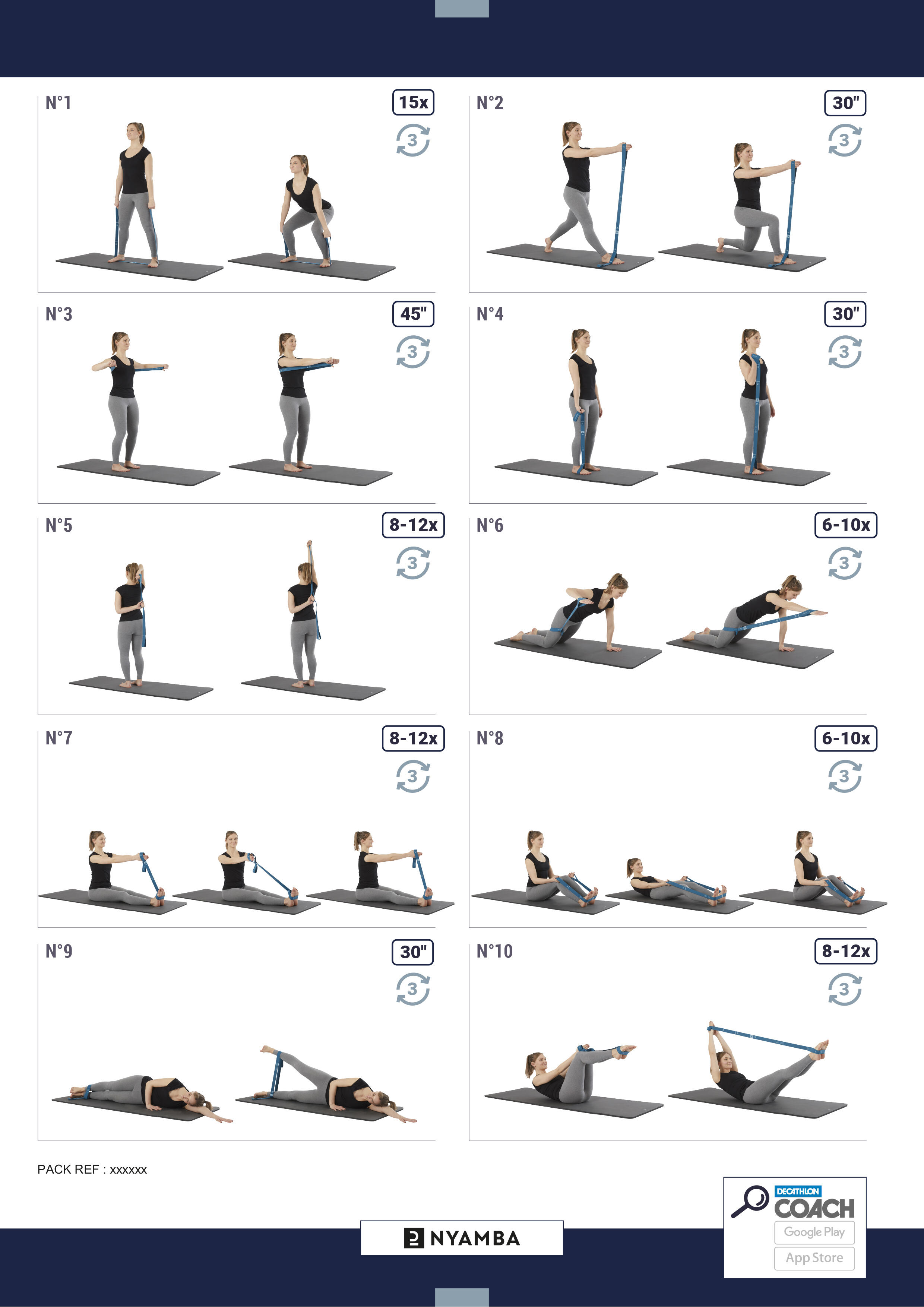 Decathlon Pilates Yoga Flexband / Resistance Band (2kg) - Nyamba