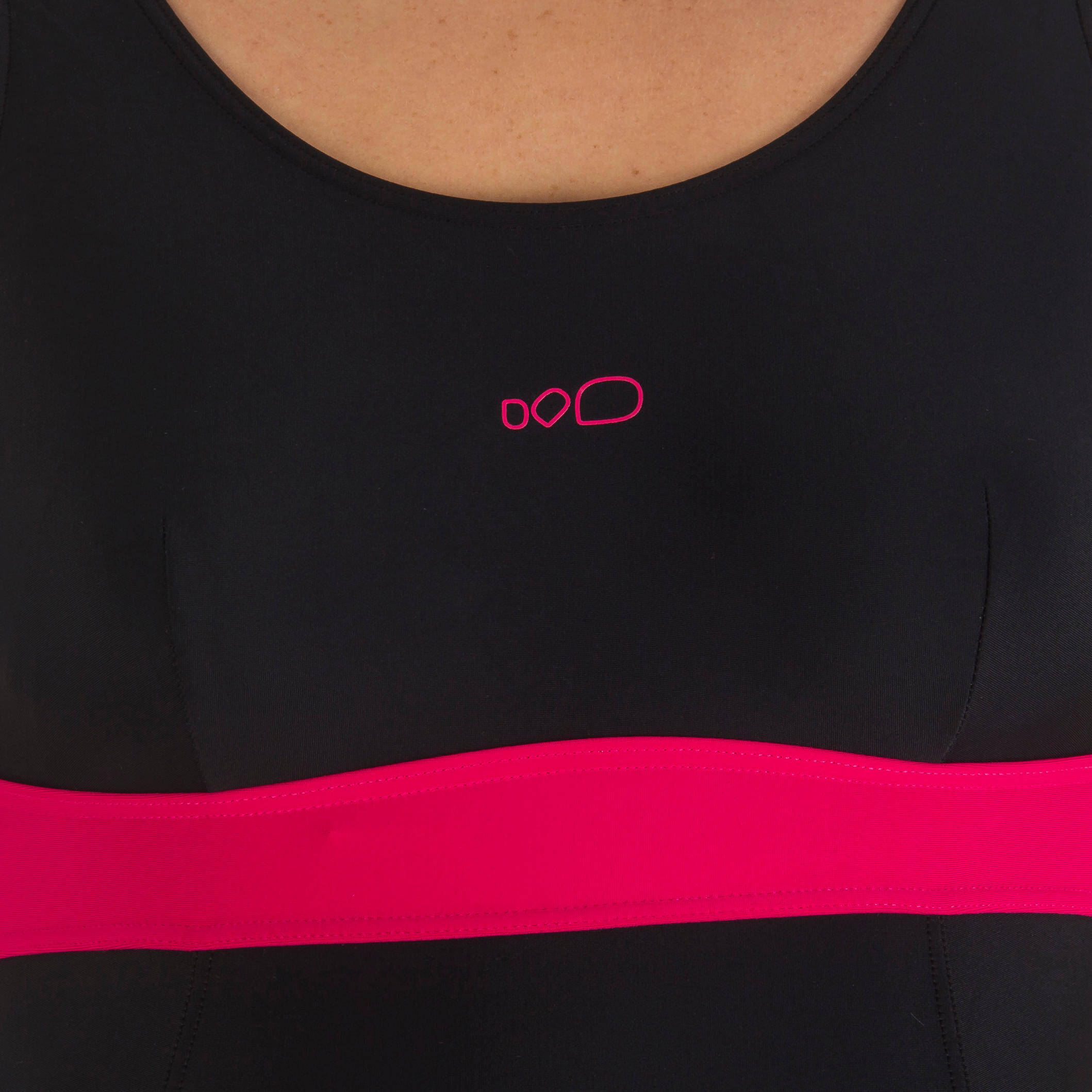 Romane Women's One-Piece Maternity Swimsuit - Black Pink -  4