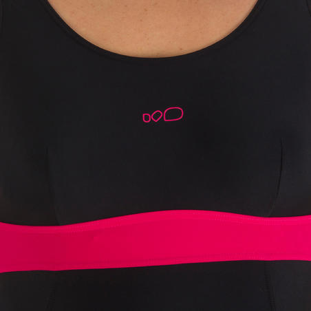 1-piece Maternity Swimsuit Romane - Black Pink