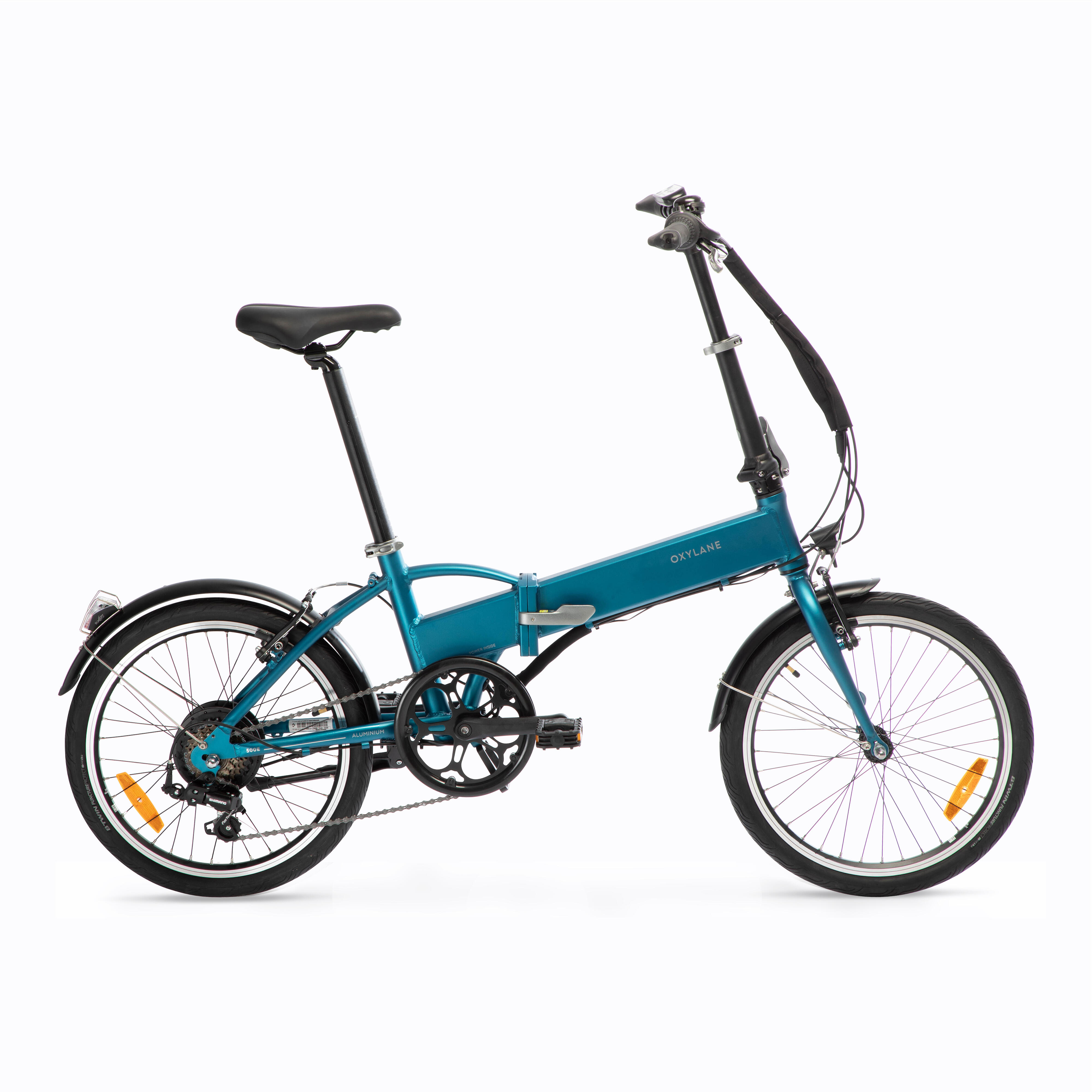 Bicicletă pliabilă cu asistență electrică TILT 500 E Albastru BTWIN 500