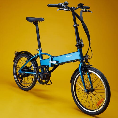 Velo Pliant A Assistance Electrique Tilt 500 Bleu Pour Les Clubs Et Collectivites Decathlon Pro