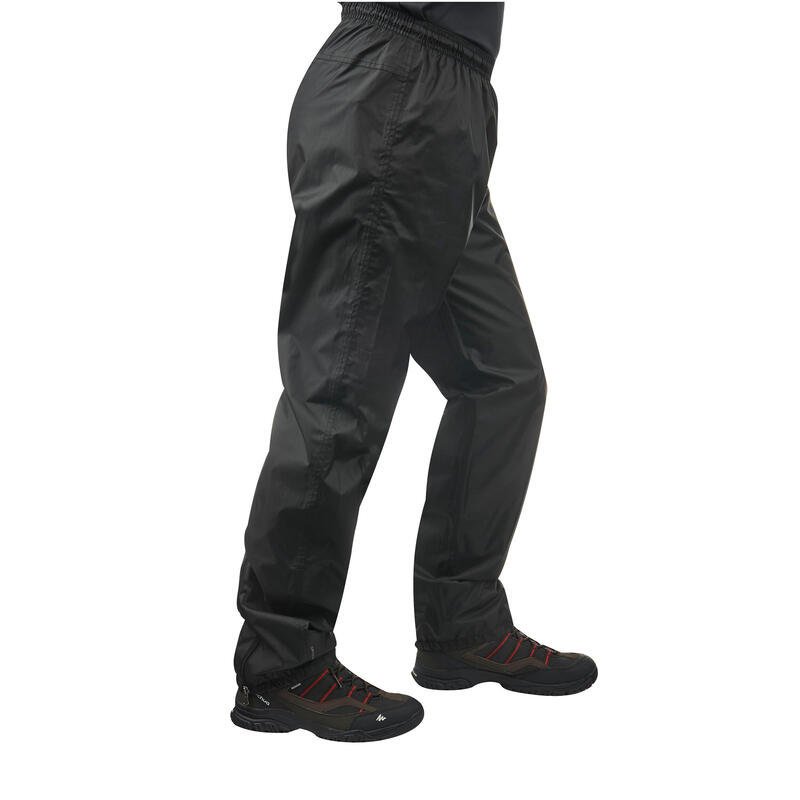 Men's Waterproof Nature Hiking Overtrousers NH500 Imper- Black