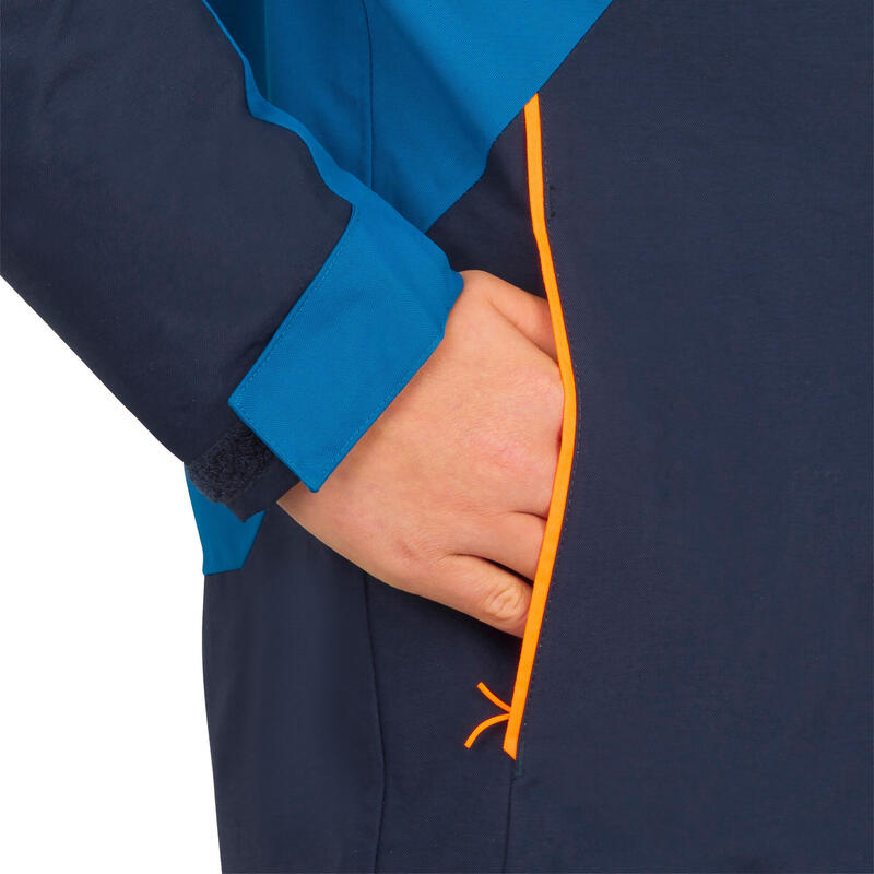 Veste de quart imperméable coupe-vent de voile Enfant SAILING 300 Pétrole bleu