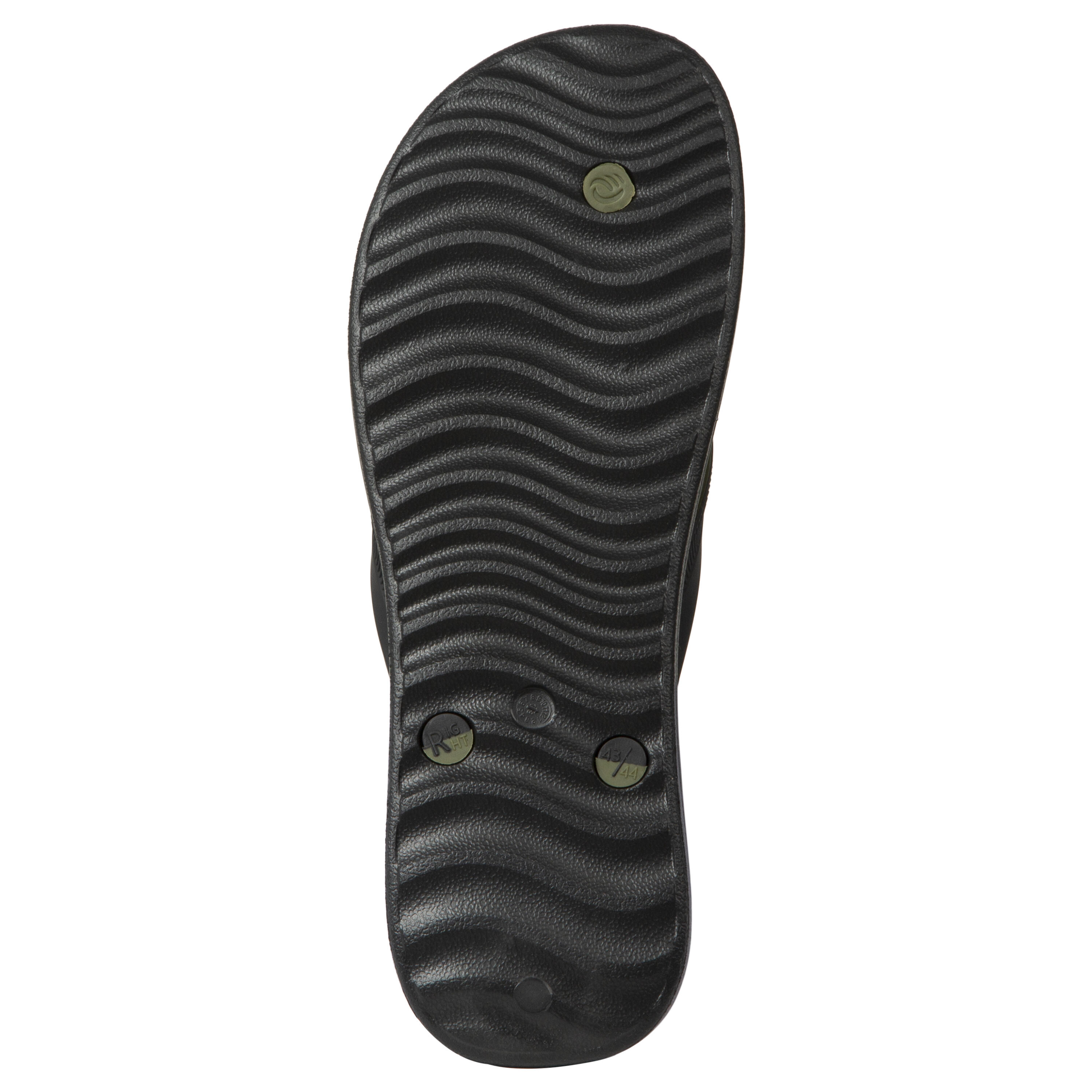 Men's Flip-Flops 500 - Black Khaki 3/6