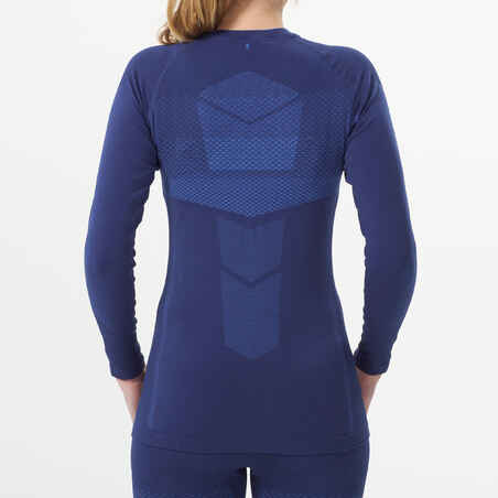 Moteriški apatiniai lygumų slidinėjimo marškinėliai „XC S UW 900“, mėlyni