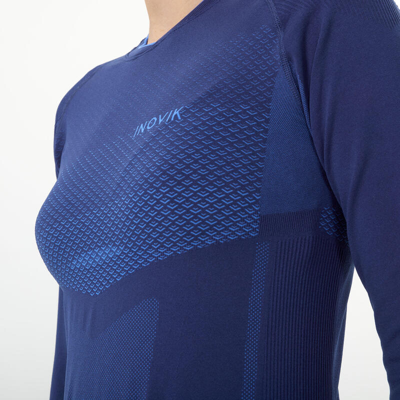 Thermoshirt voor langlaufen dames 900 blauw