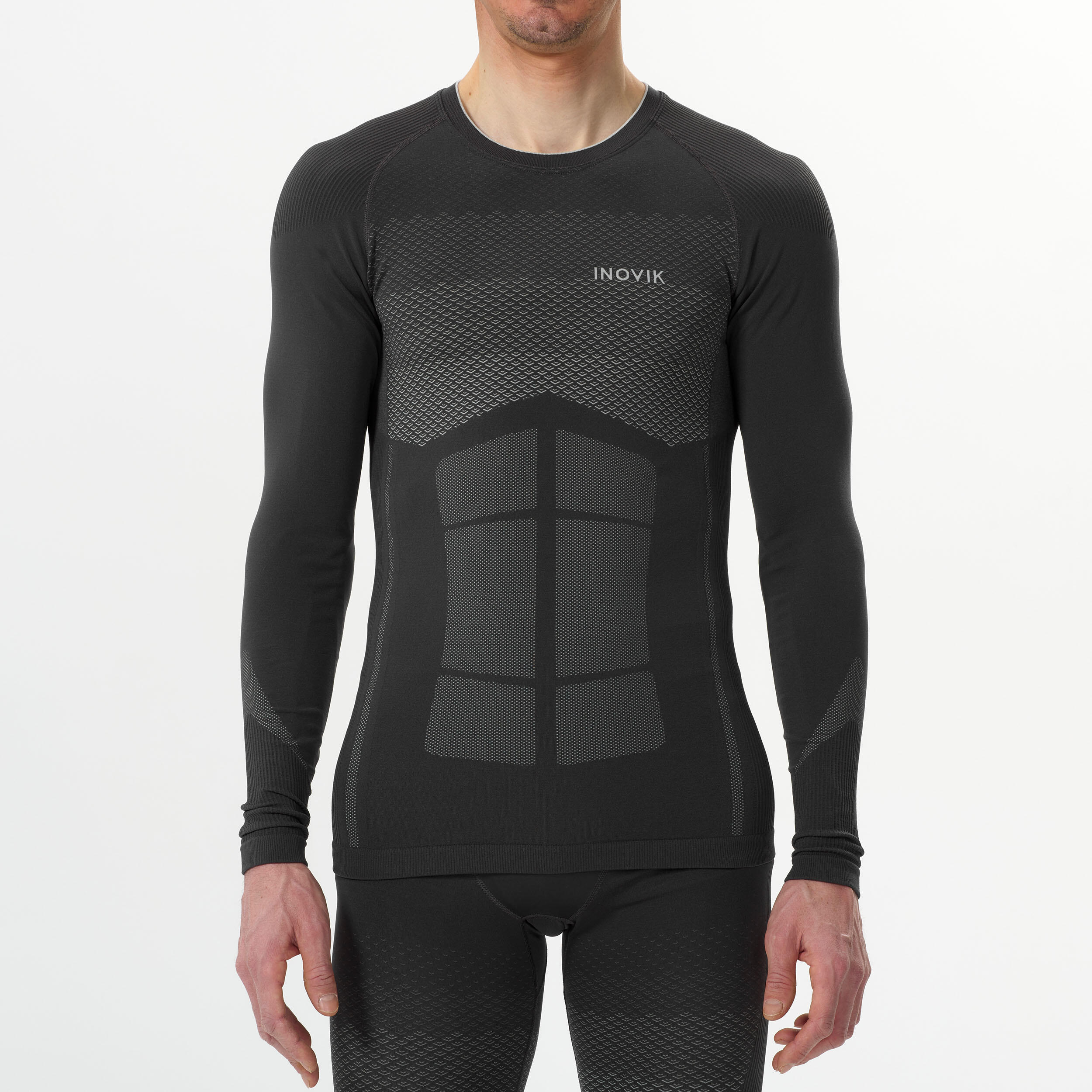 Men’s Base Layer Ski Top - 900 Black - INOVIK