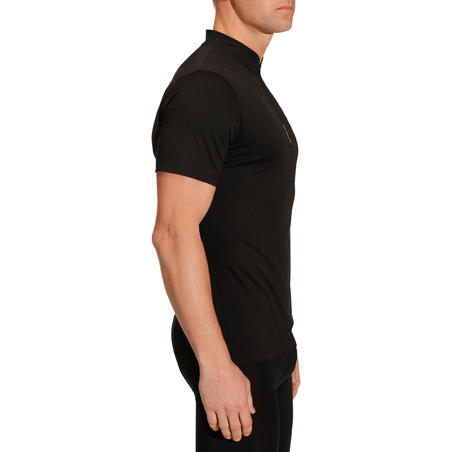 Pagrindiniai plento dviratininko marškinėliai trumpomis rankovėmis, juodi