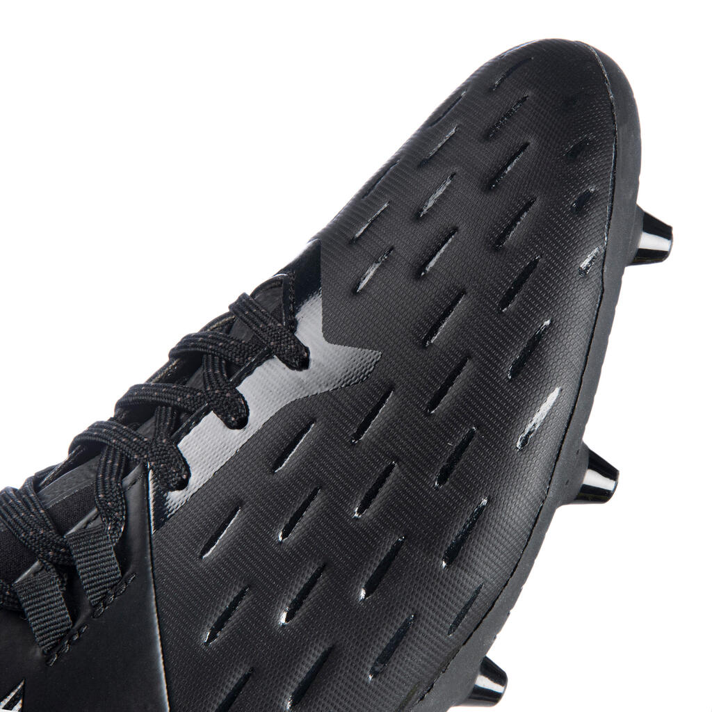 Vīriešu regbija apavi sausiem mākslīgajiem segumiem “Advance R500”, melni/pelēki