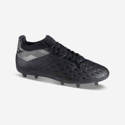 Chaussures de rugby moulées terrain sec Homme - RUGBY ADVANCE 500 FG noir gris