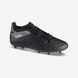 Rugbyschoenen voor heren RUGBY ADVANCE 500 FG vaste noppen droog terrein zwart/grijs