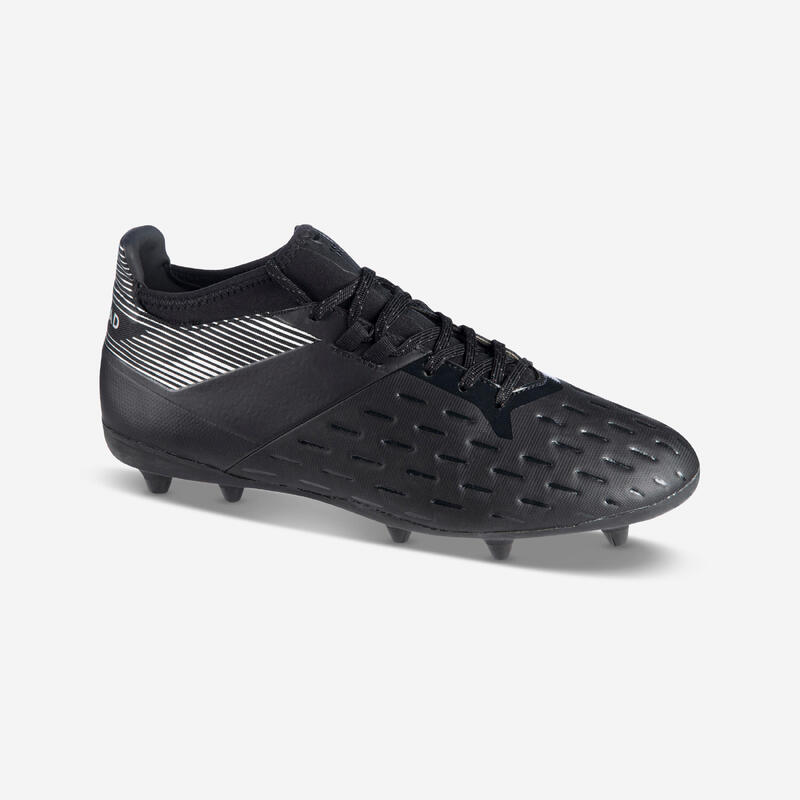 Botas de Rugby Niños terreno seco Offload SKILL 100 FG azul rojo